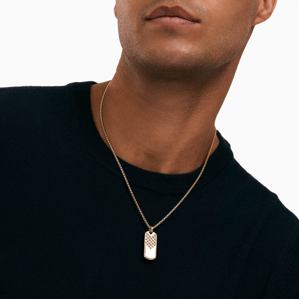 men's apex tag 18k gold model