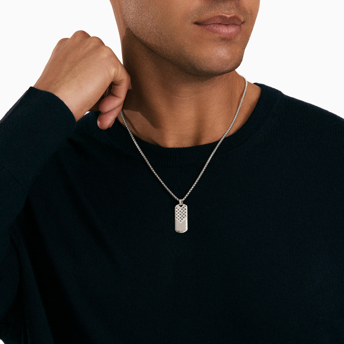 men's apex tag sterling silver model