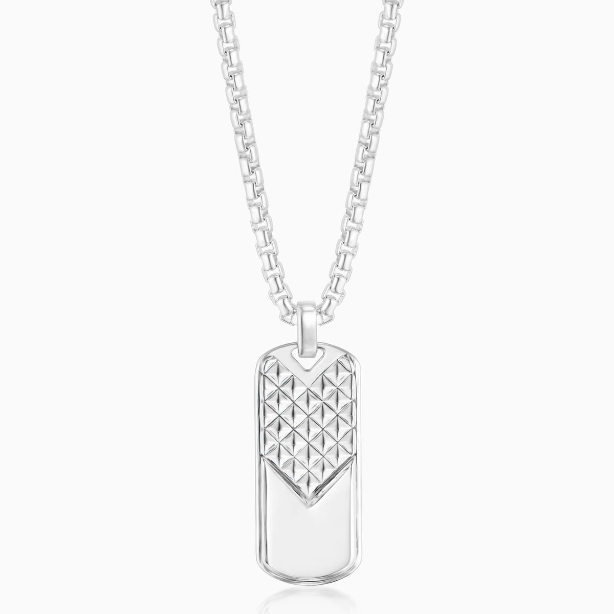 men's apex tag sterling silver on chain