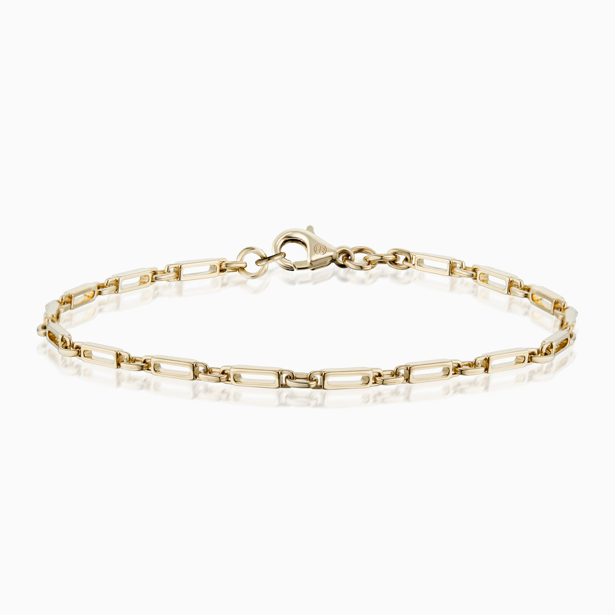 men's gravitas chain bracelet 14k gold side