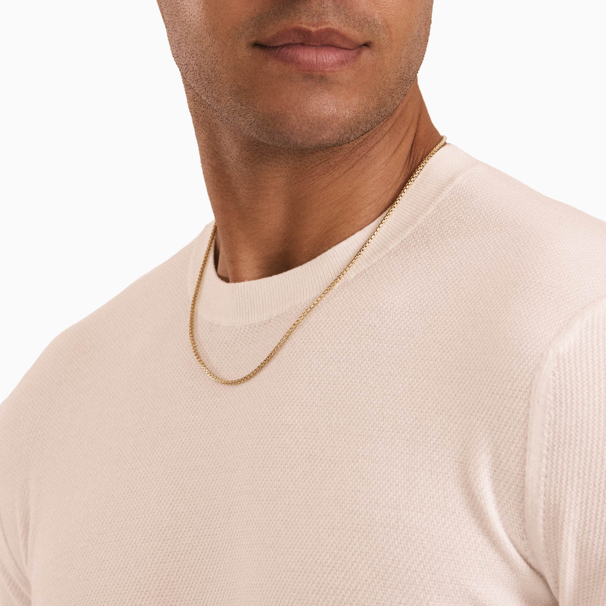 men's lattice box chain 18k gold model