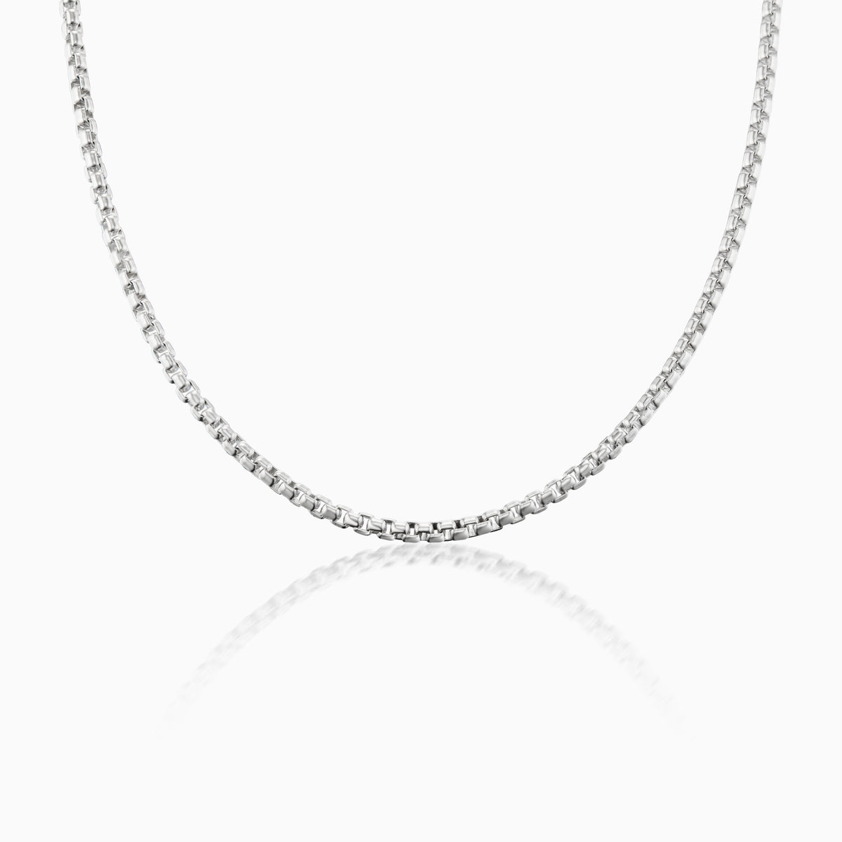 men's lattice box chain sterling silver bottom