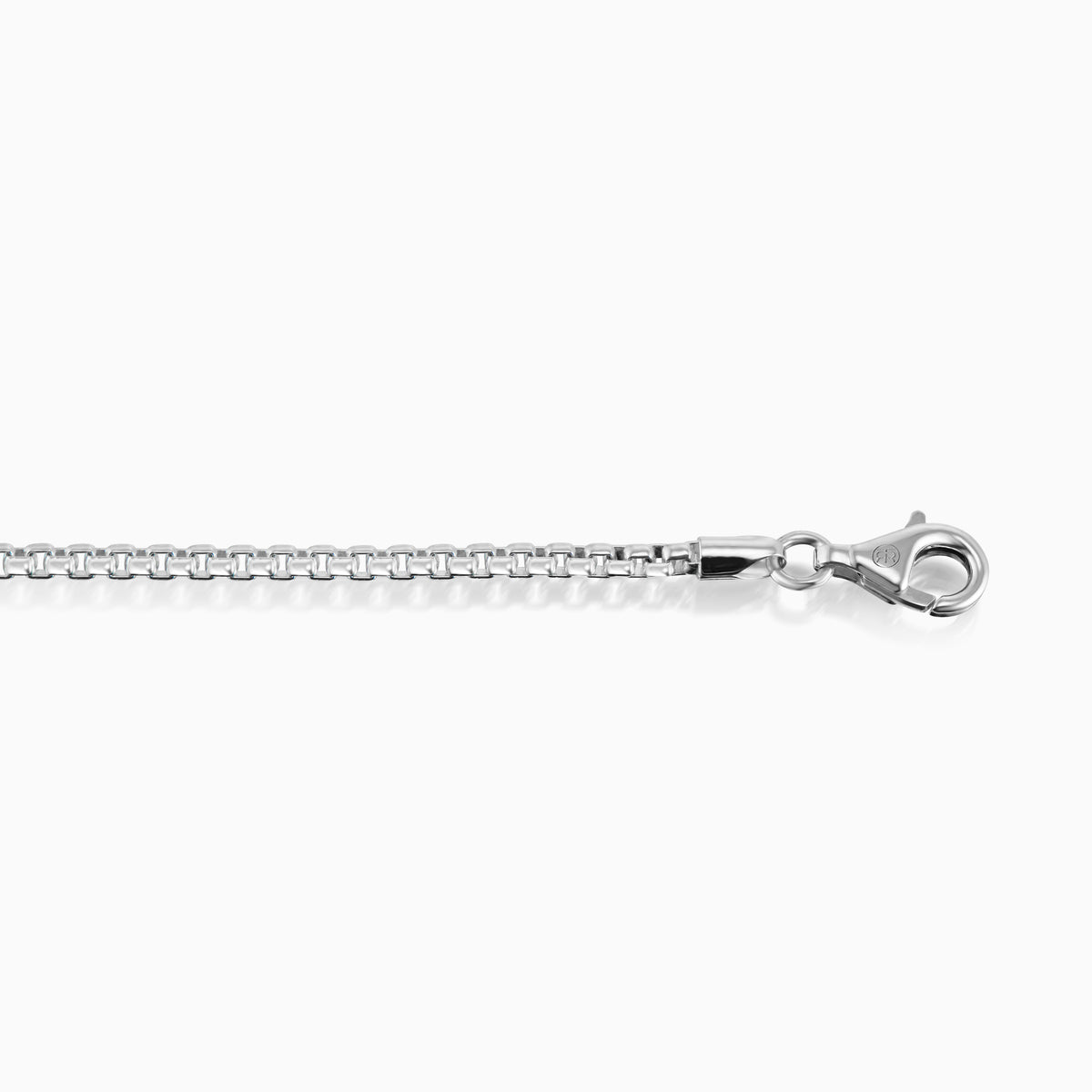 men's lattice box chain sterling silver clasp