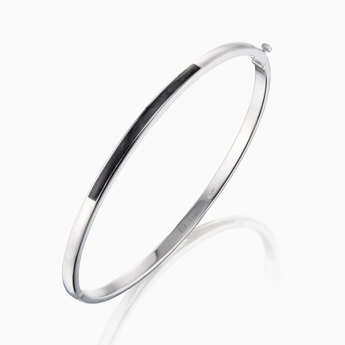 men's parsec bangle bracelet sterling silver angle
