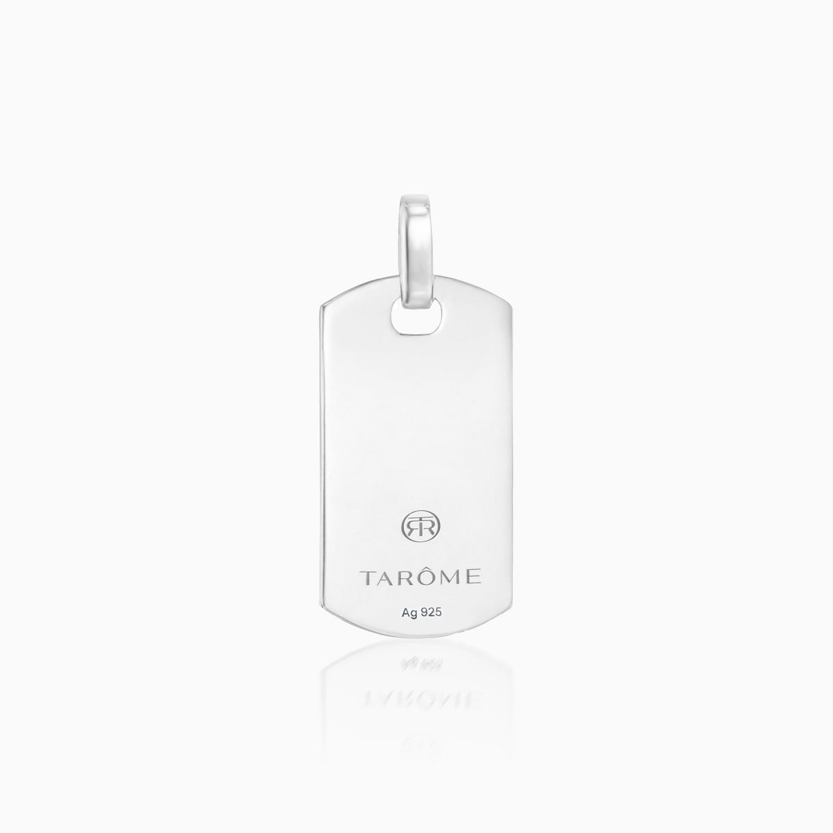 men's spire tag sterling silver back