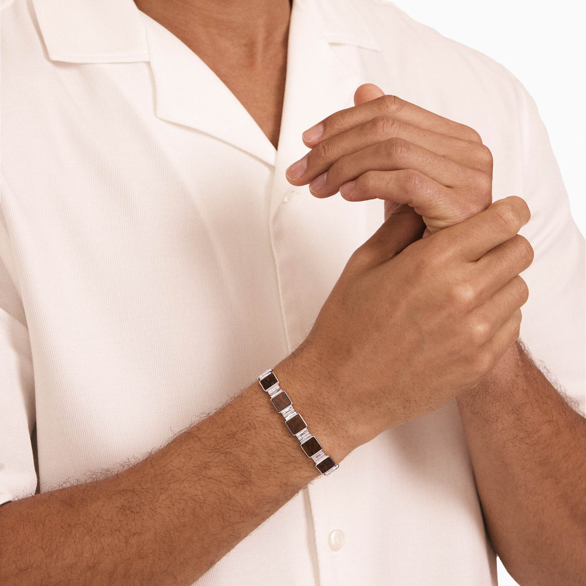 men's taiga bracelet sterling silver model
