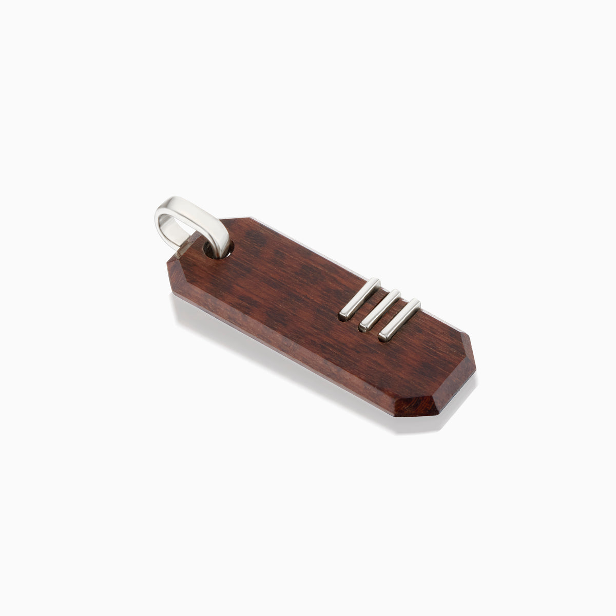 men's taiga octagonal tag sterling silver top