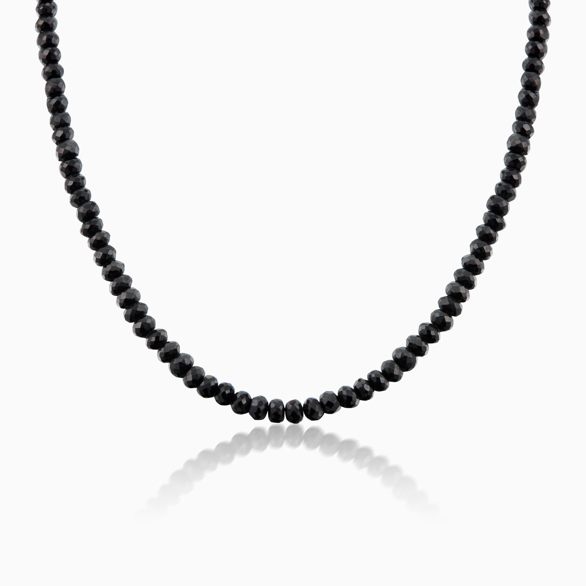 men's valor faceted black onyx necklace sterling silver bottom