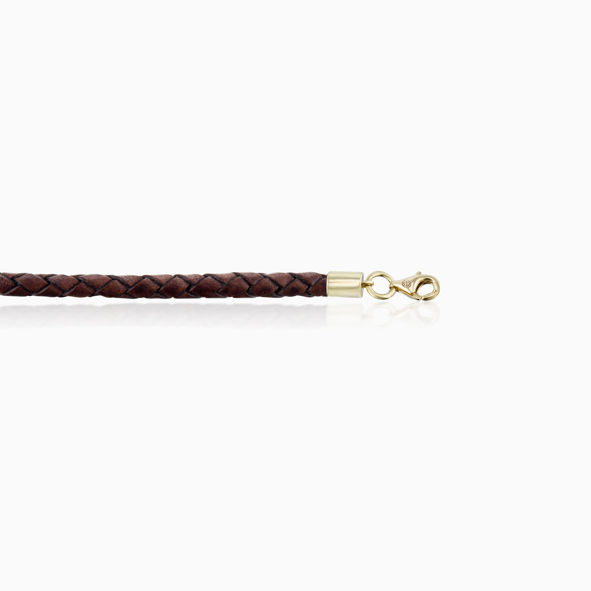 men's vaquero necklace leather 18k gold clasp