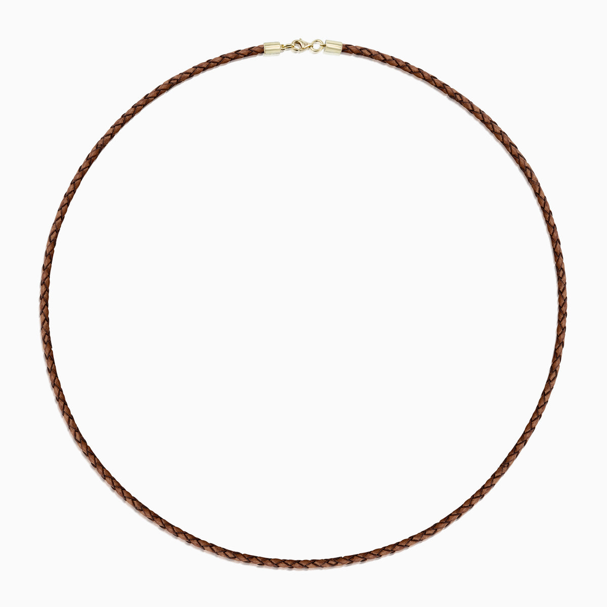 men's vaquero necklace leather 18k gold top