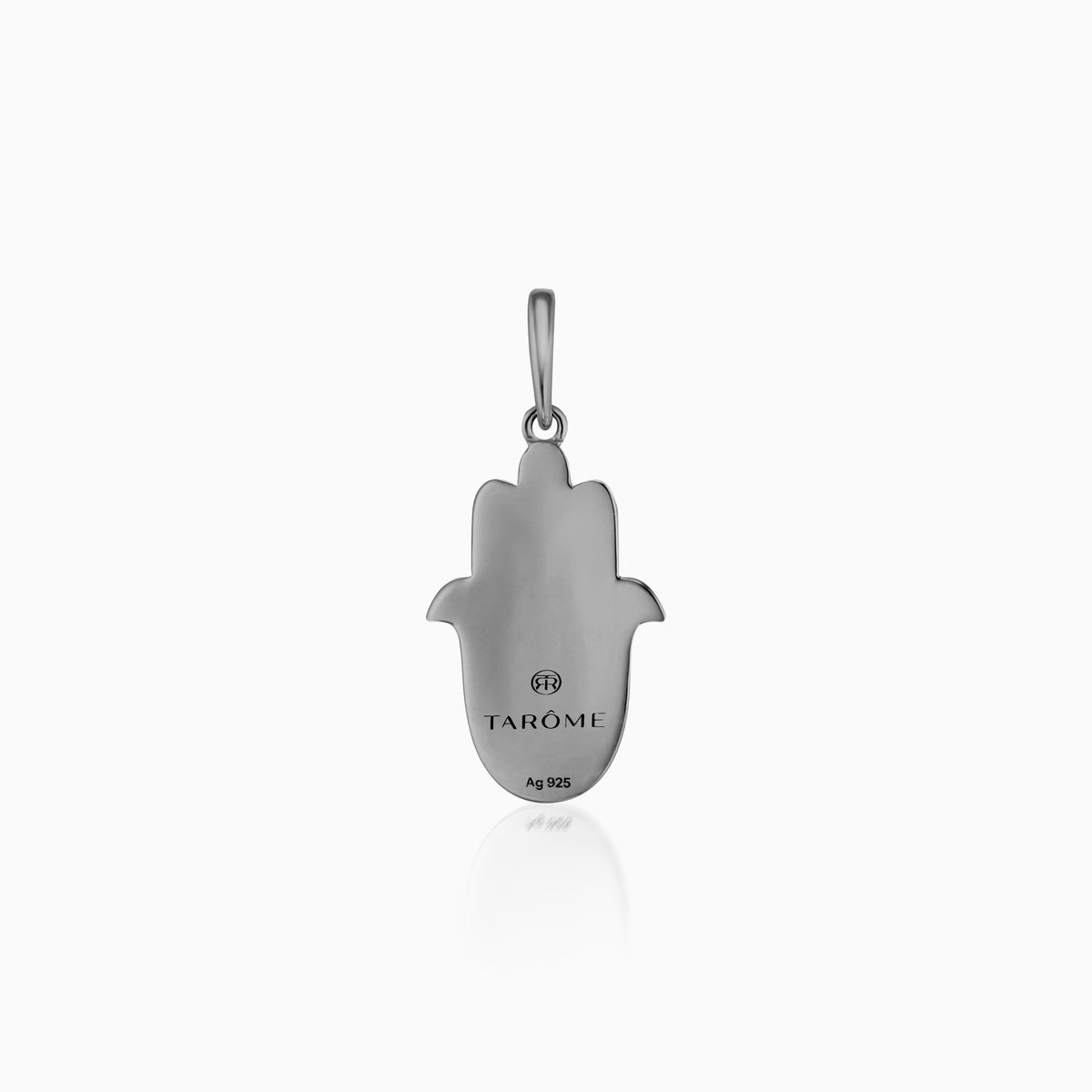 men's verity hamsa pendant blackened sterling back