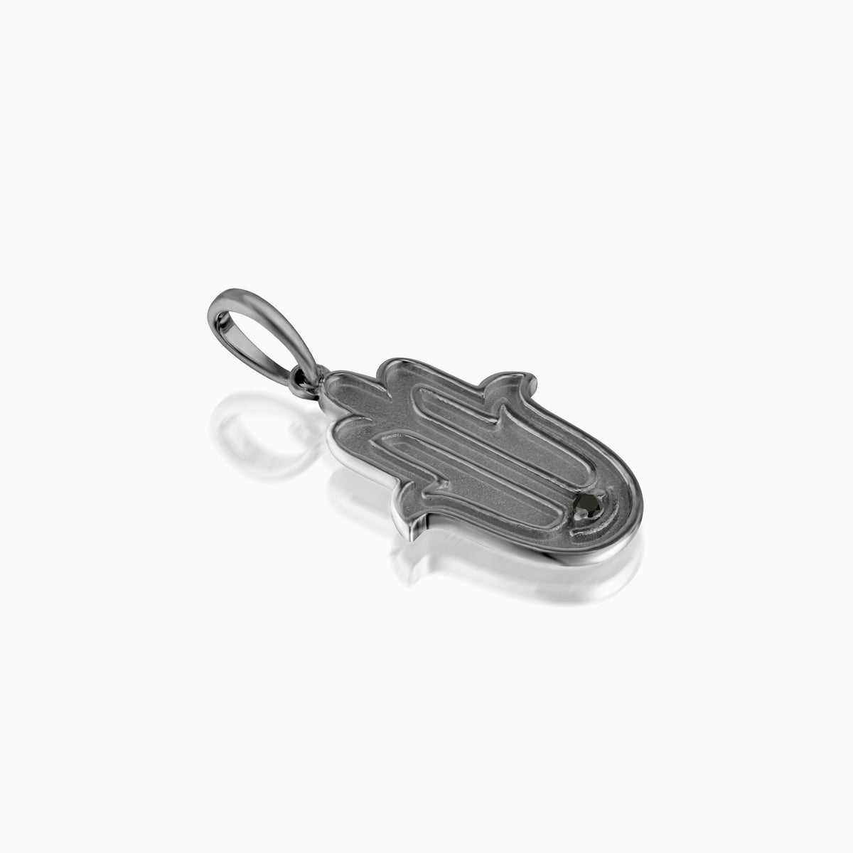 men's verity hamsa pendant blackened sterling top