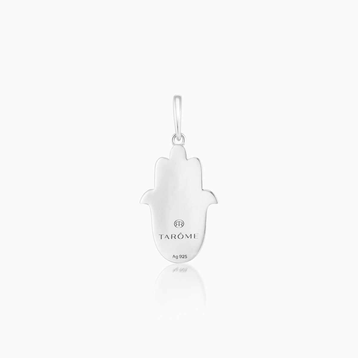 men's verity hamsa pendant sterling silver back