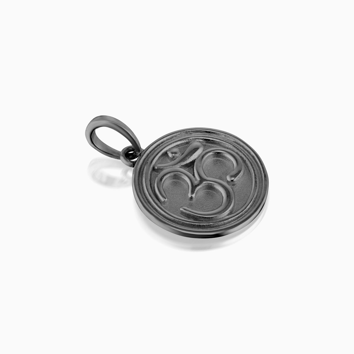 men's verity om pendant blackened sterling top