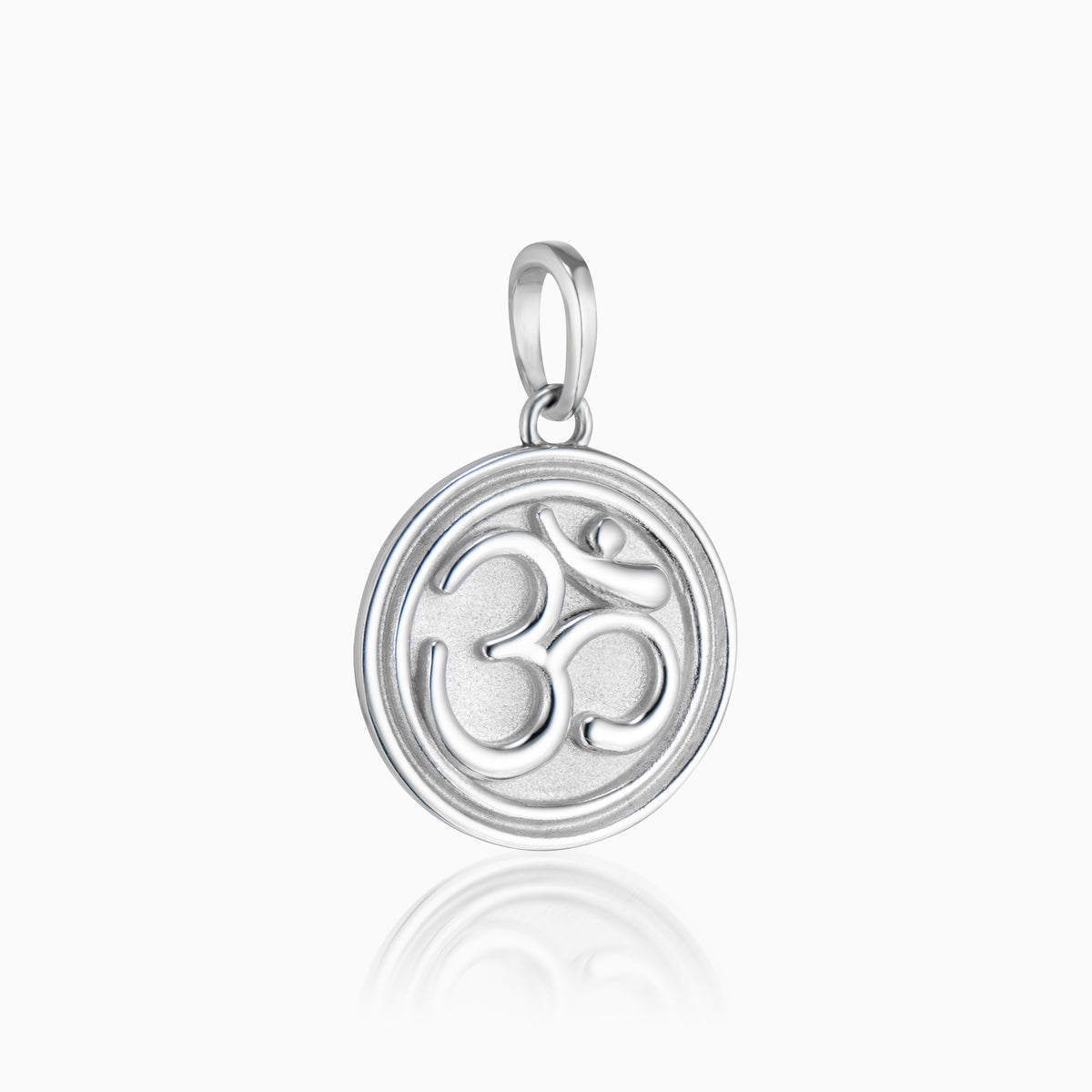 men's verity om pendant sterling silver front side