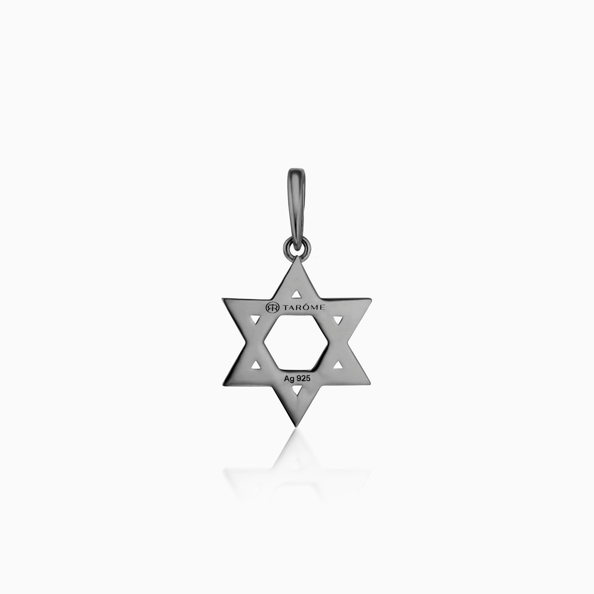 men's verity star of david blackened sterling back