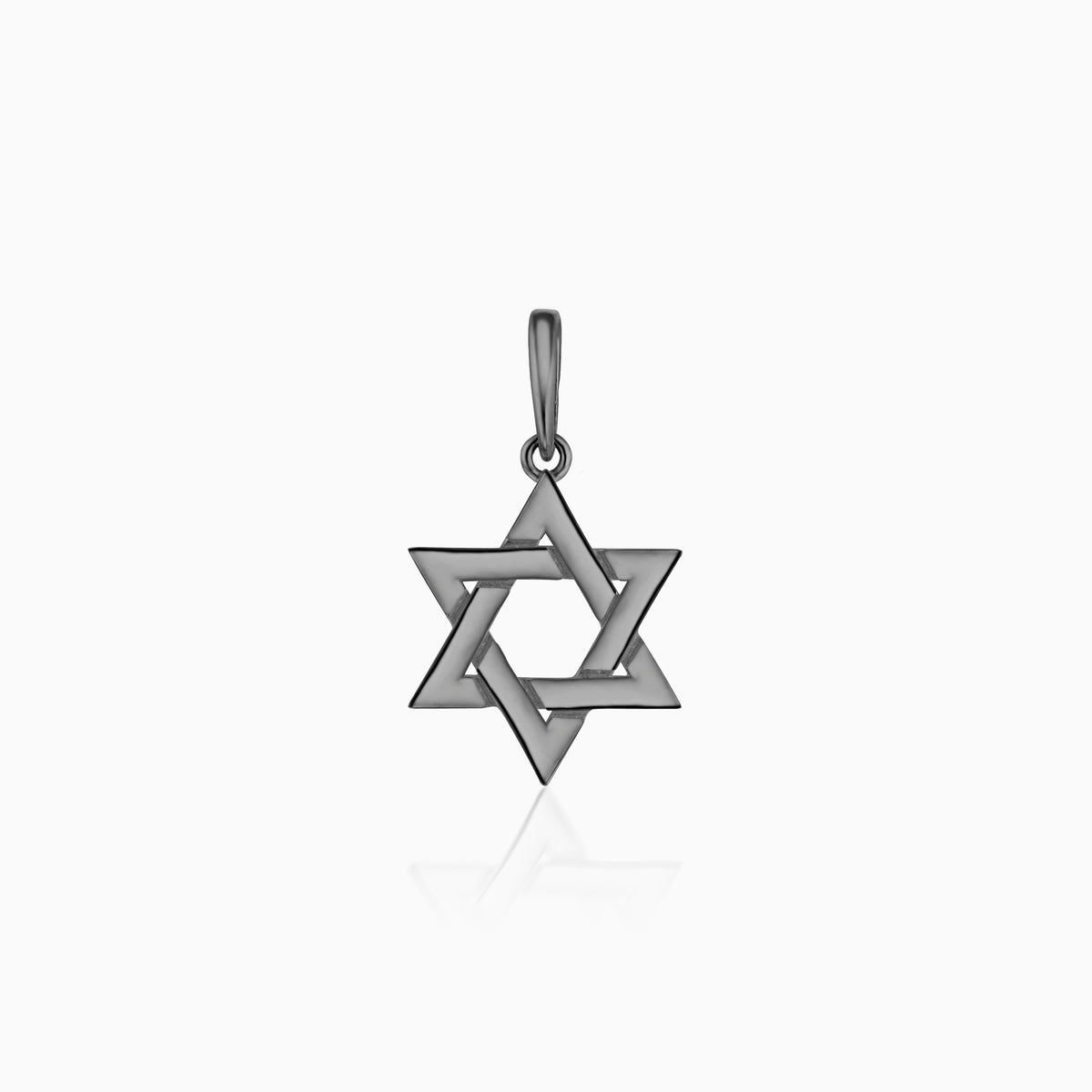 men's verity star of david blackened sterling front