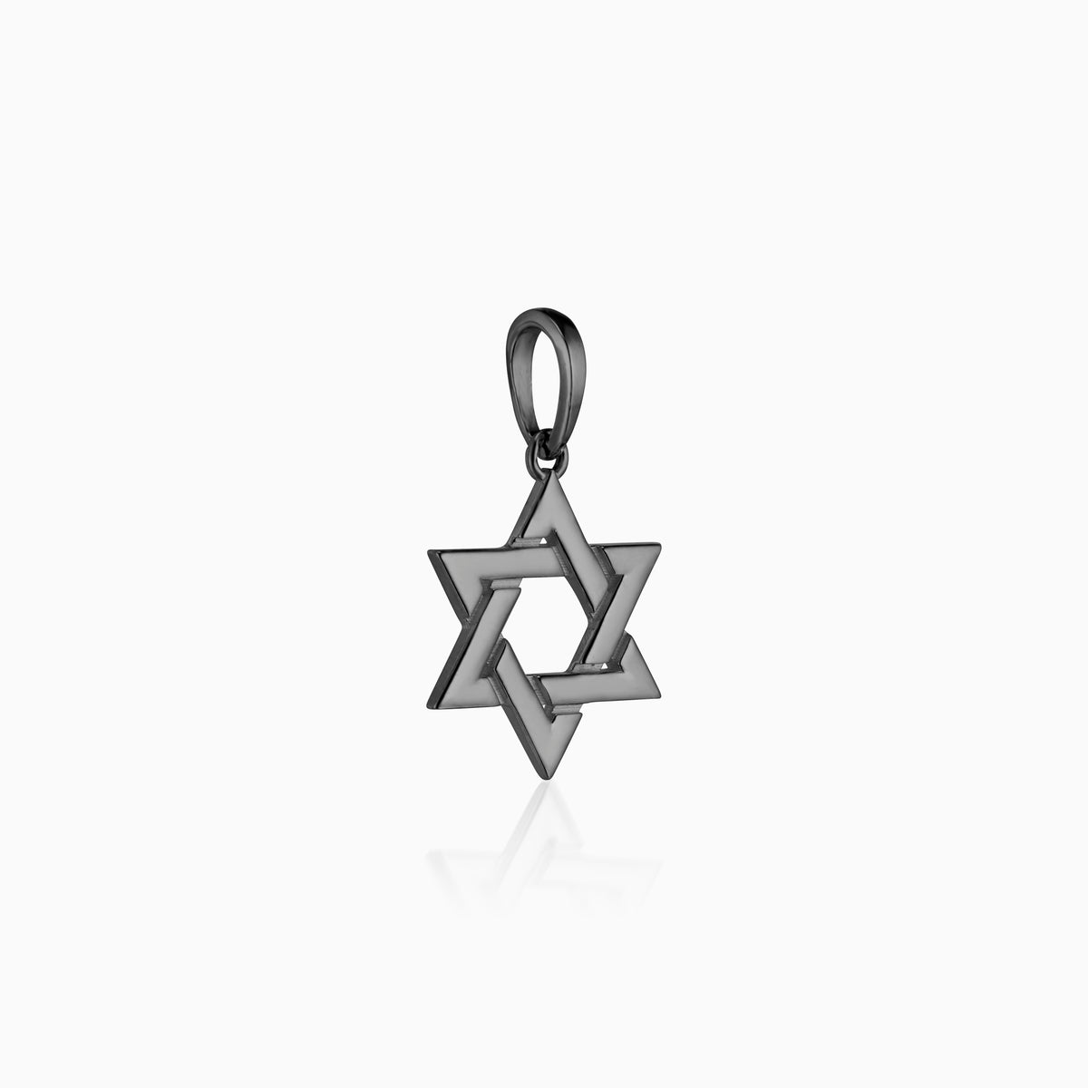 men's verity star of david blackened sterling side