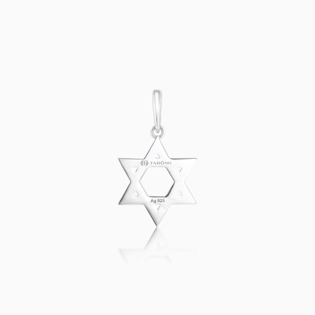 men's verity star of david sterling silver back