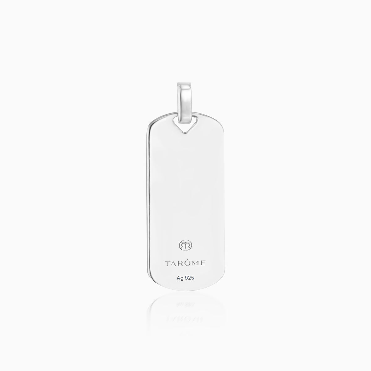 men's apex tag sterling silver back