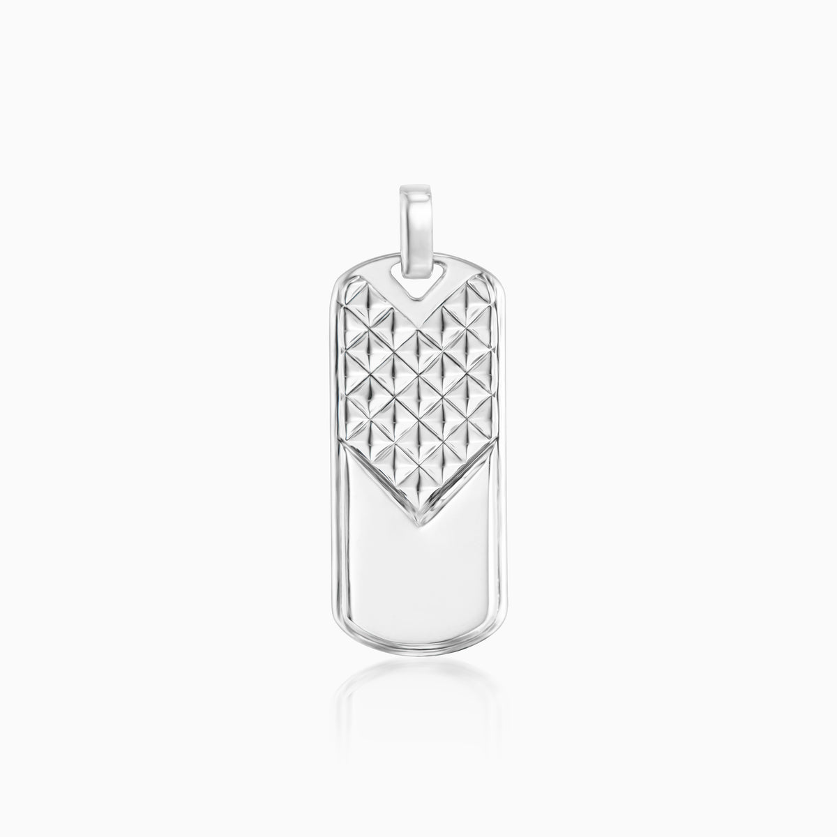 men's apex tag sterling silver front