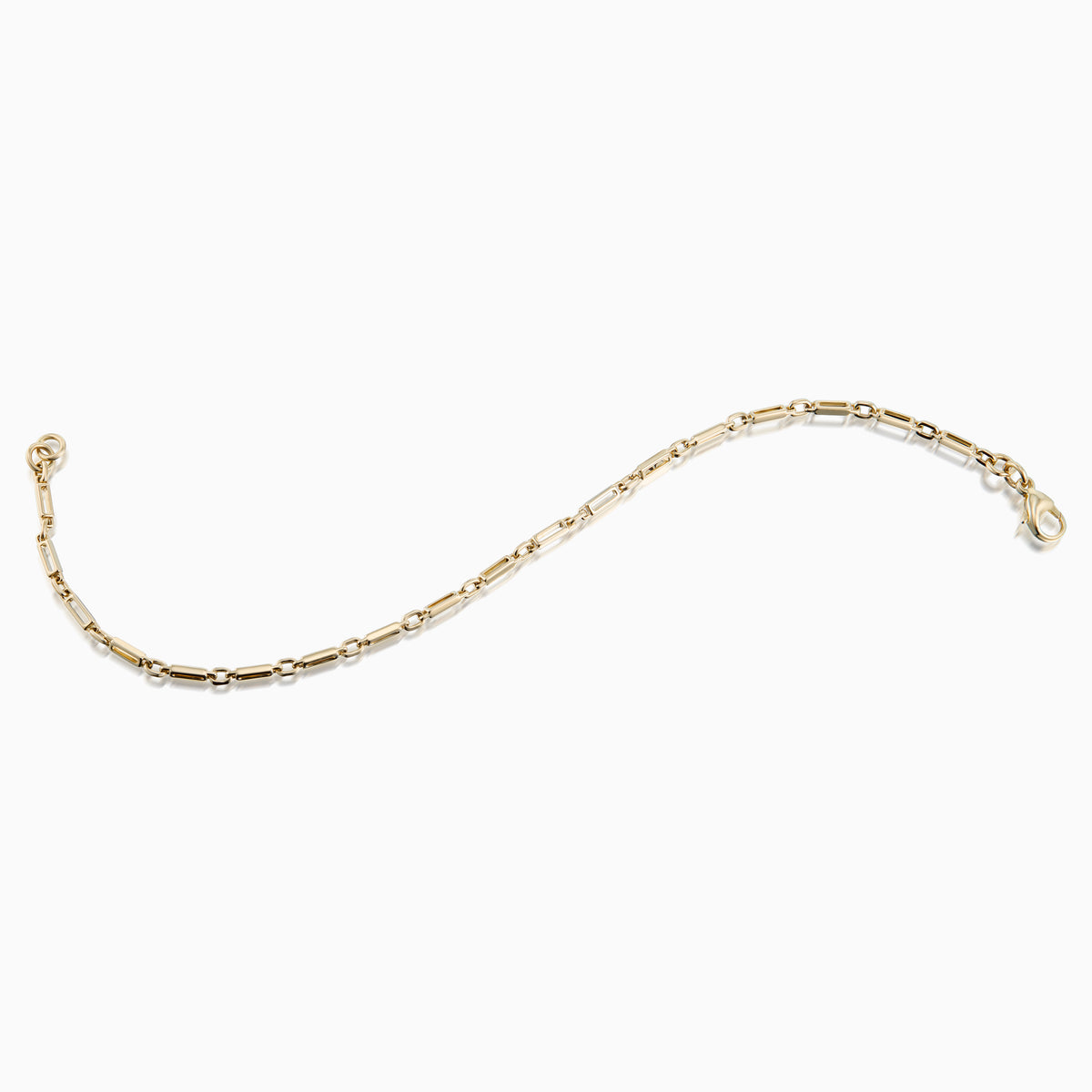 men's gravitas chain bracelet 14k gold curve