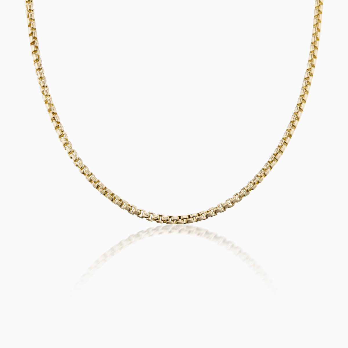 men's lattice box chain 18k gold bottom