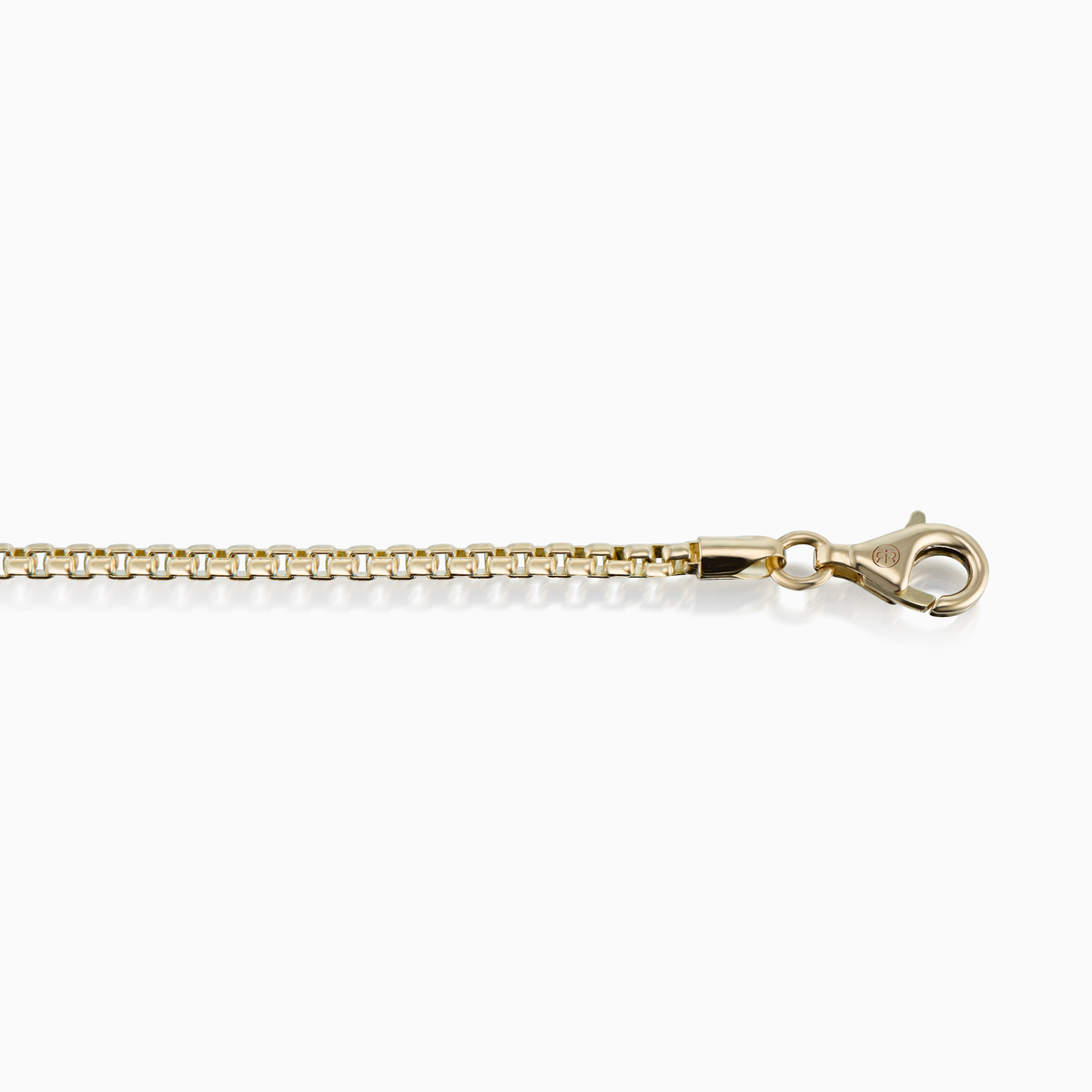 men's lattice box chain 18k gold clasp