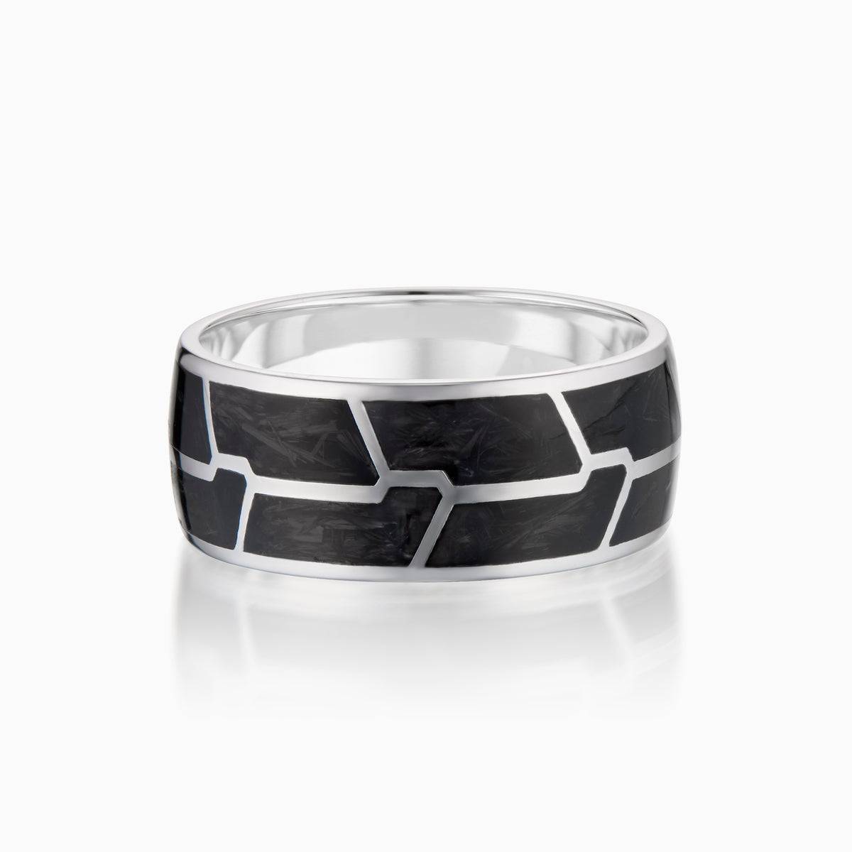 men's parsec band ring sterling silver front