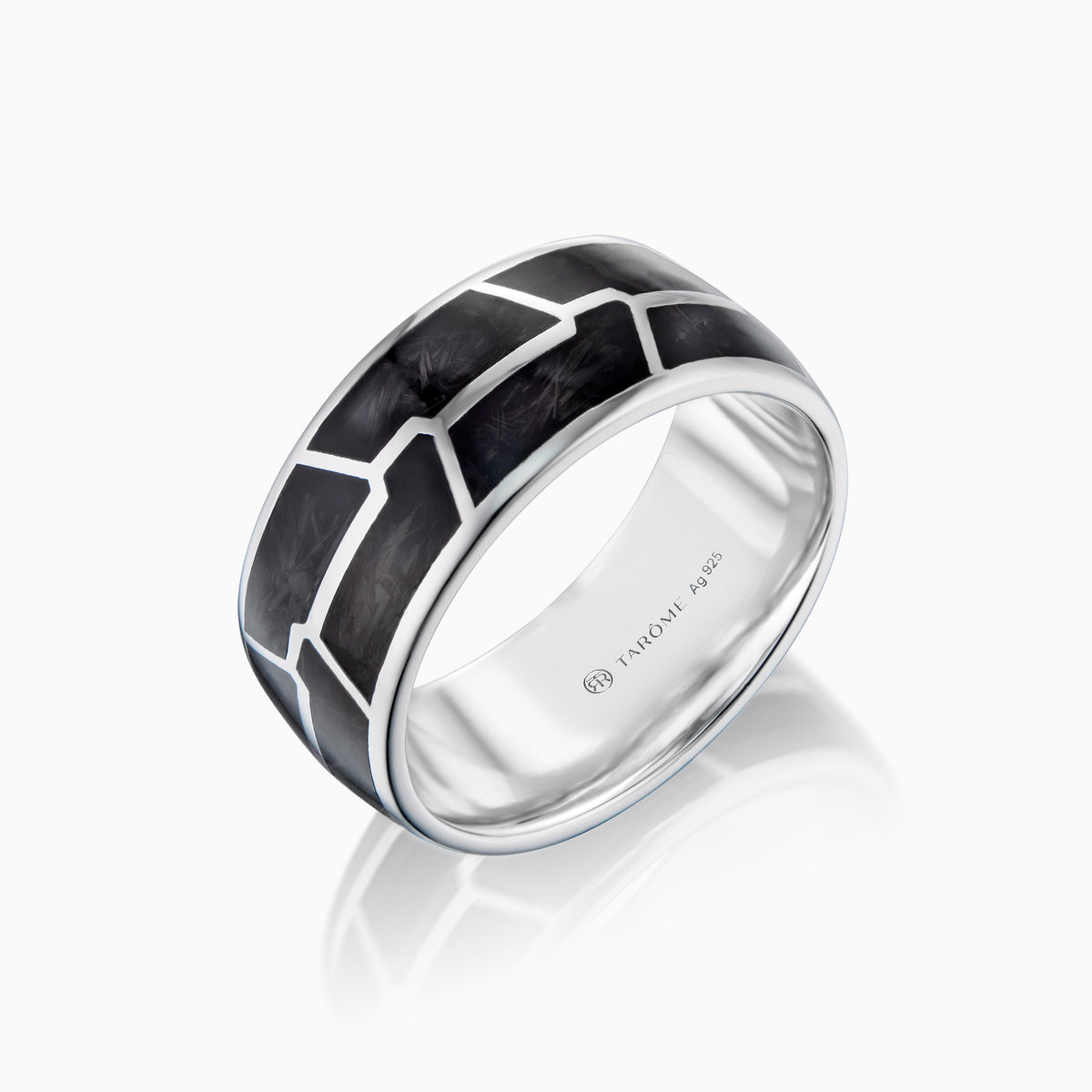 men's parsec band ring sterling silver side