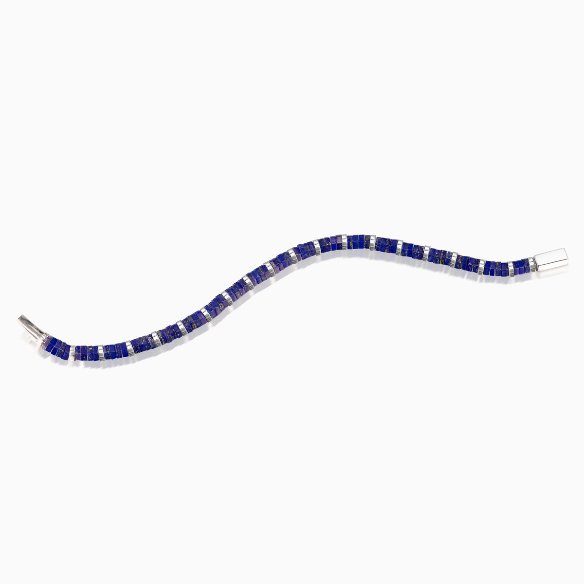 men's pascal bead bracelet sterling silver curve
