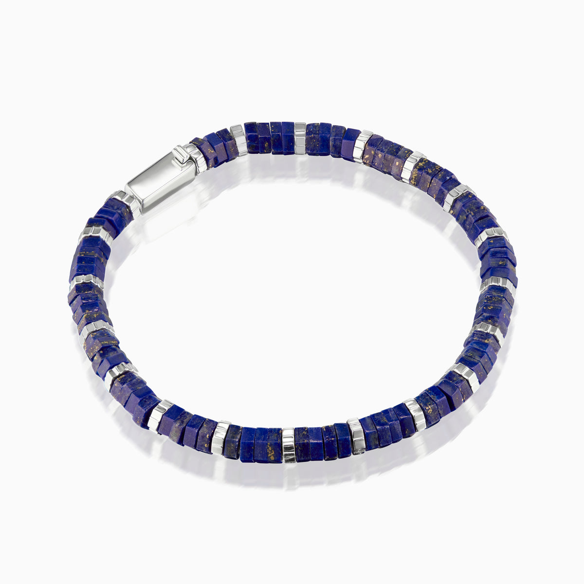 men's pascal bead bracelet sterling silver side