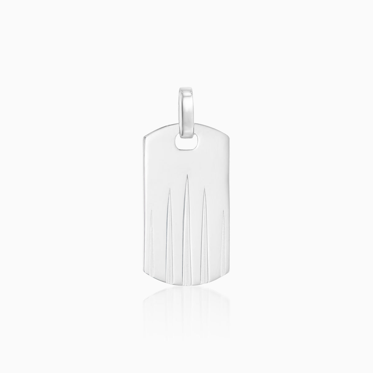 men's spire tag sterling silver front