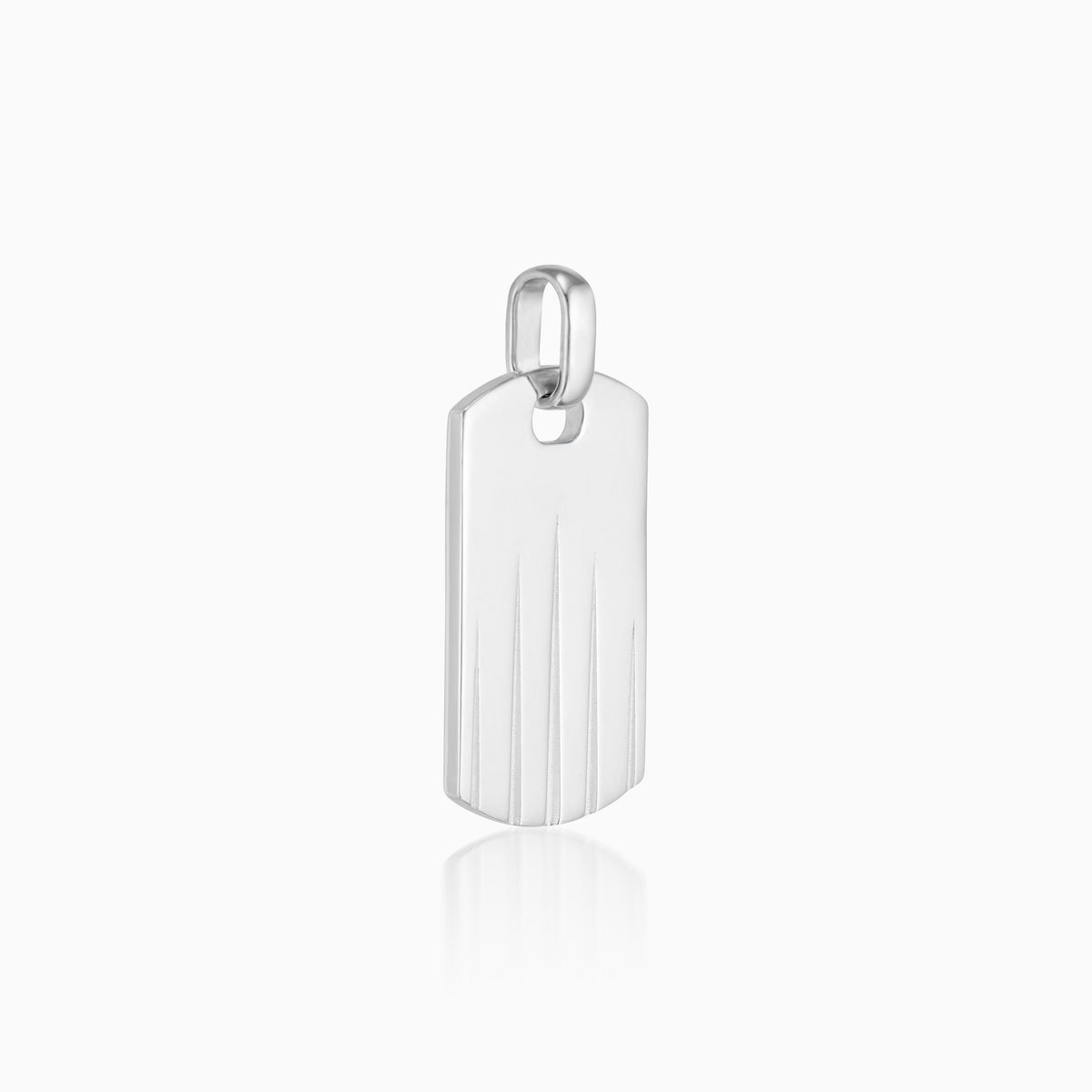 men's spire tag sterling silver side