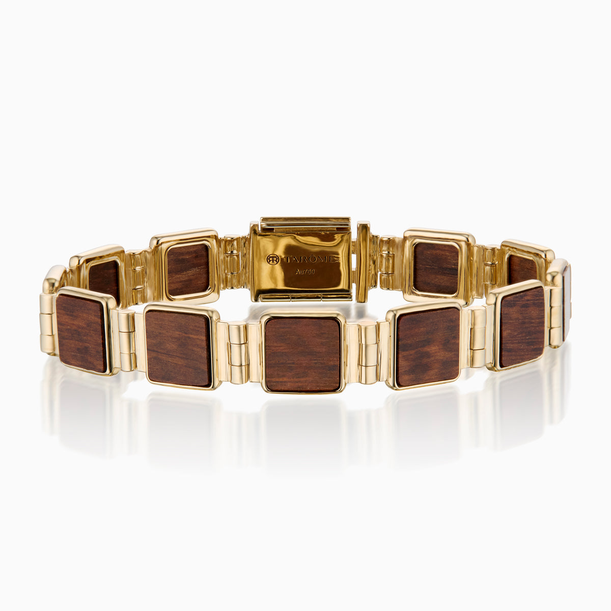 men's taiga bracelet 18k gold front