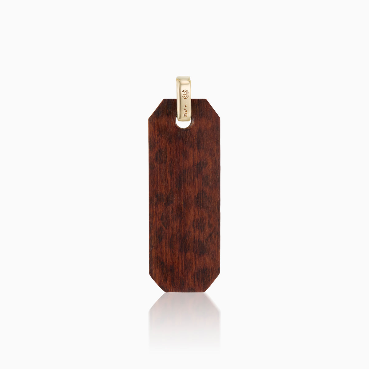 men's taiga octagonal tag 18k gold back