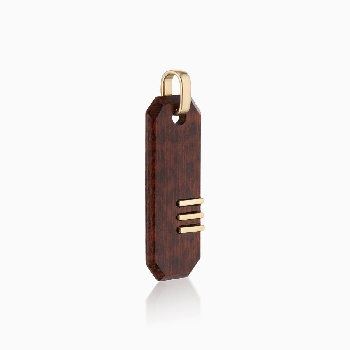 men's taiga octagonal tag 18k gold side
