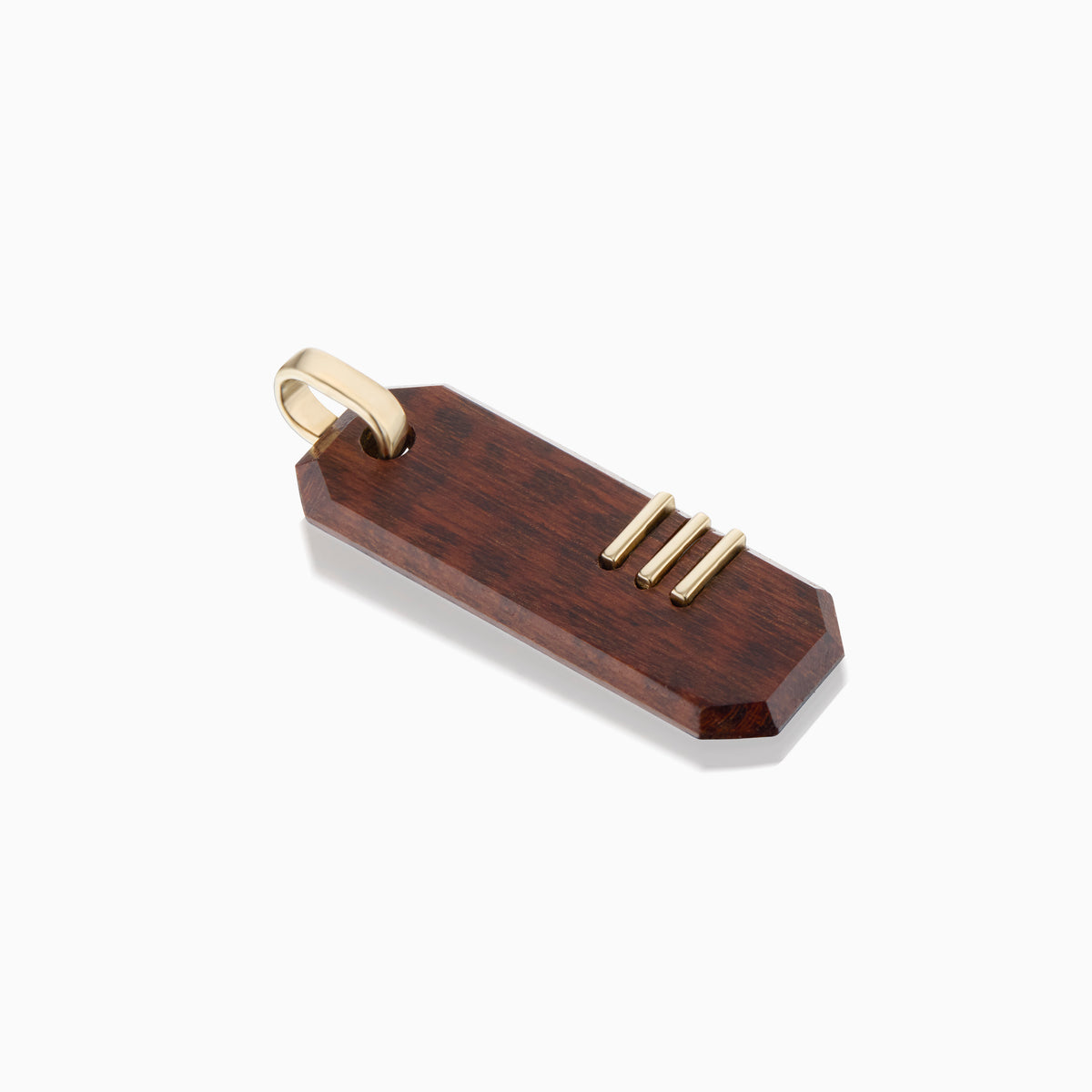 men's taiga octagonal tag 18k gold top
