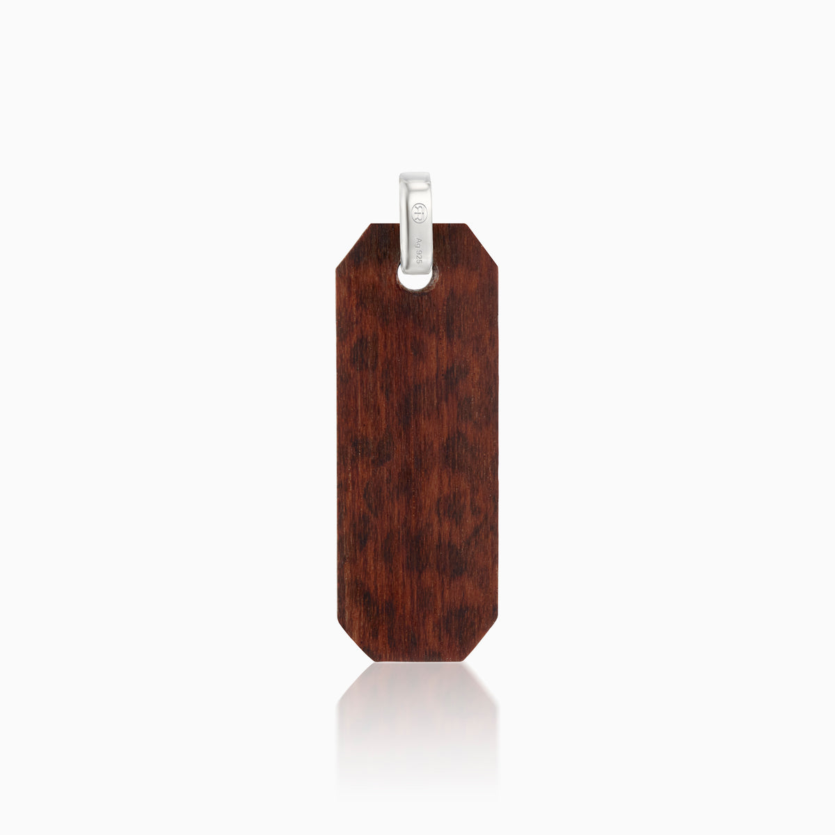 men's taiga octagonal tag sterling silver back