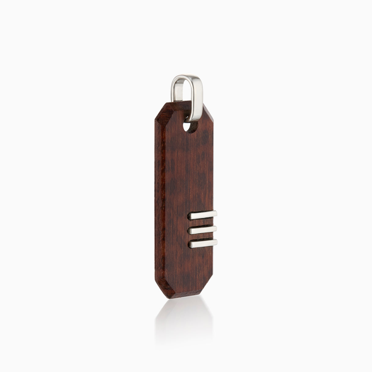 men's taiga octagonal tag sterling silver side