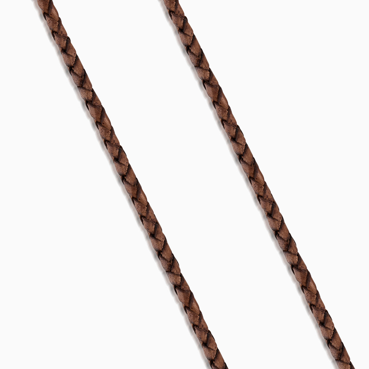 men's vaquero necklace brown leather 18k gold lines