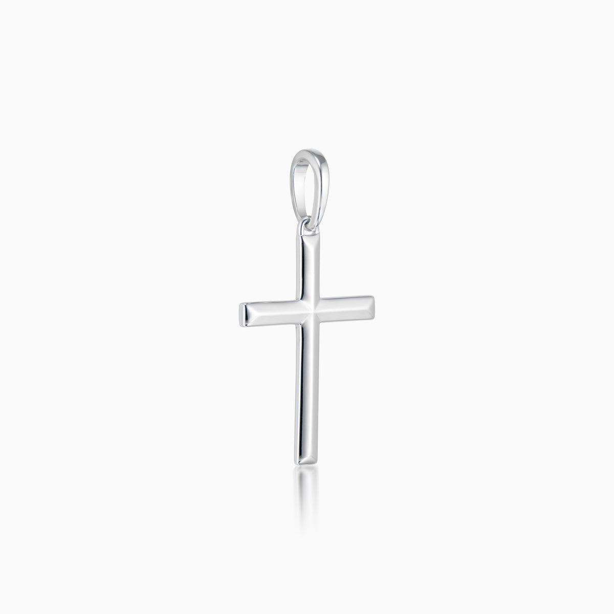 men's verity cross pendant sterling silver side