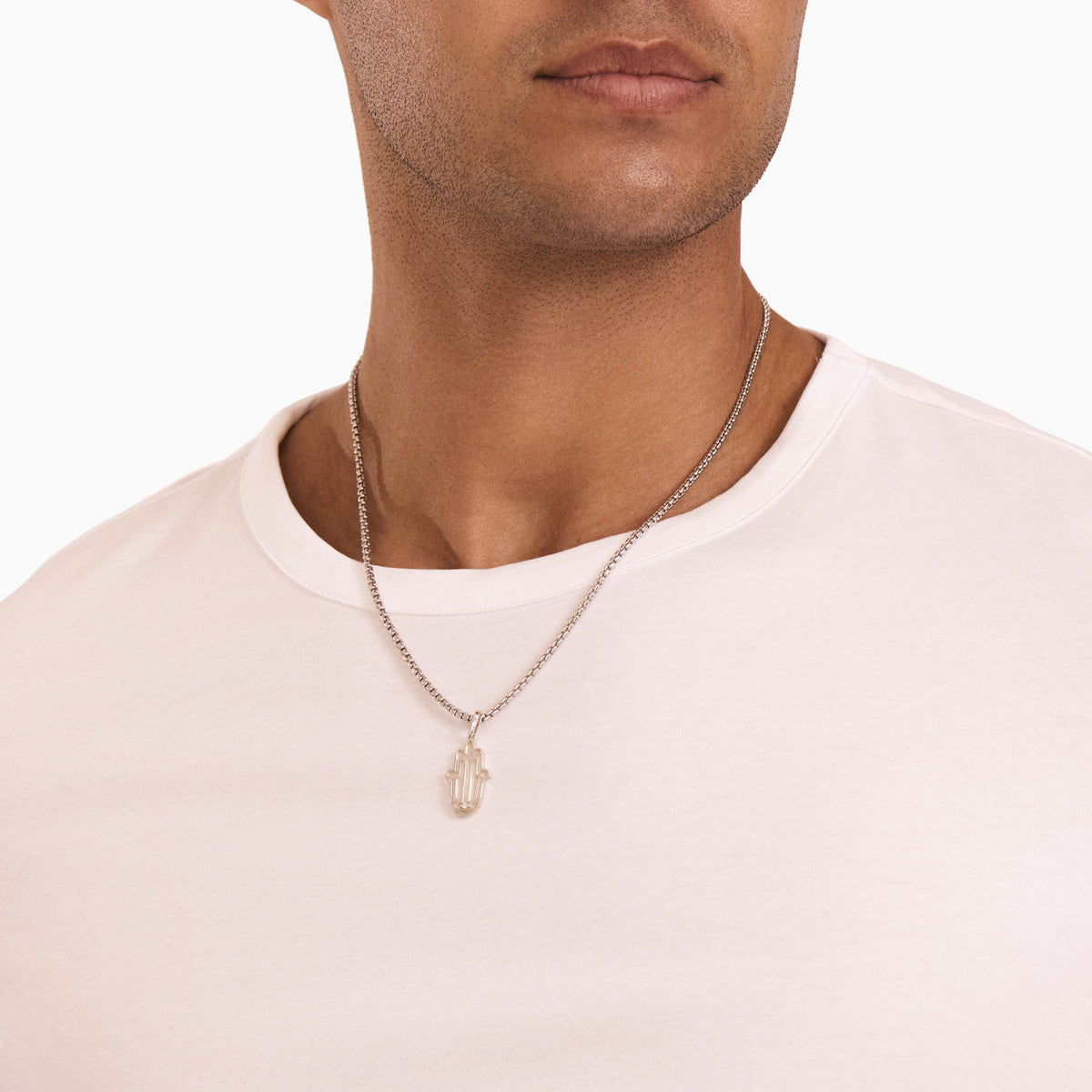 men's verity hamsa pendant sterling silver model