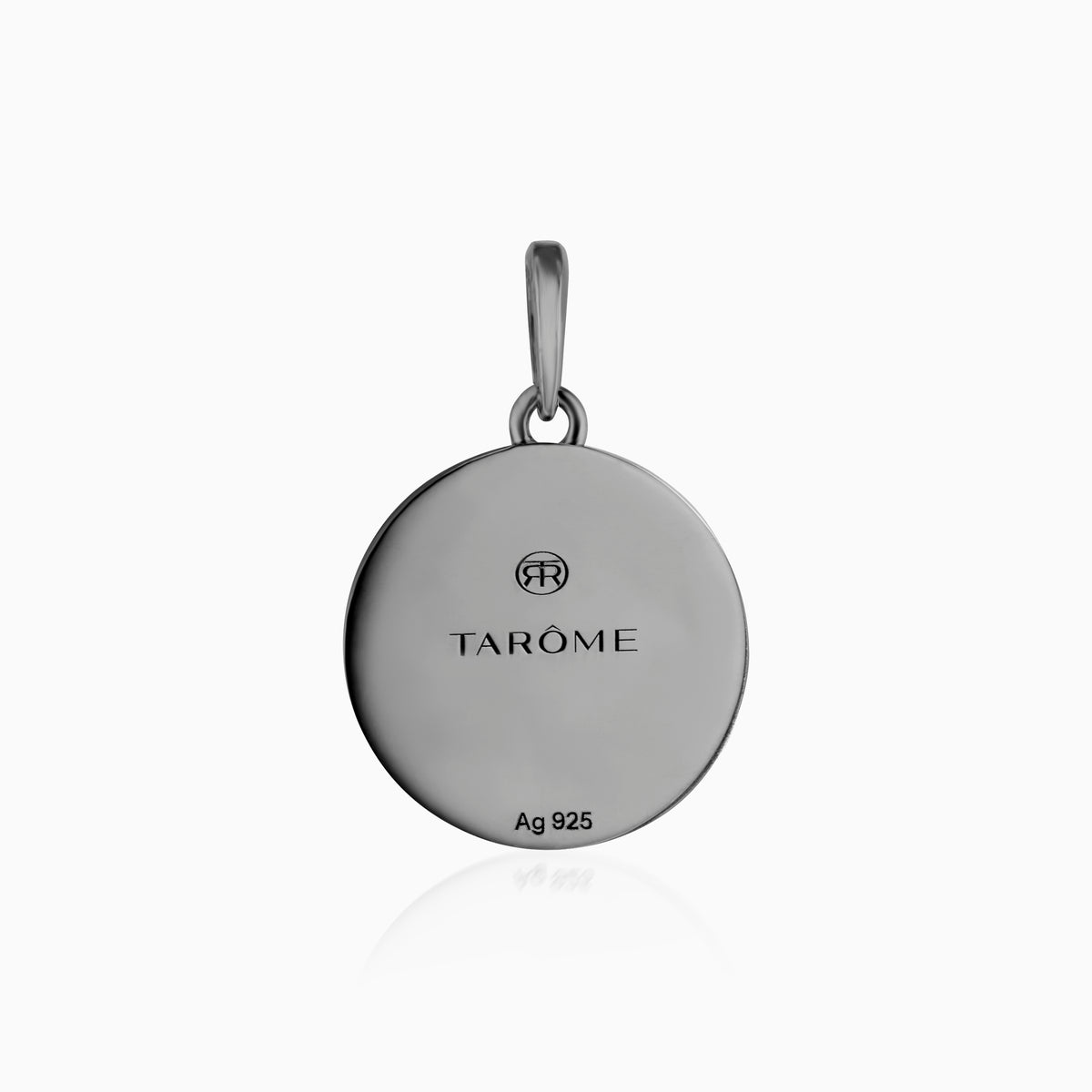 men's verity om pendant blackened sterling back