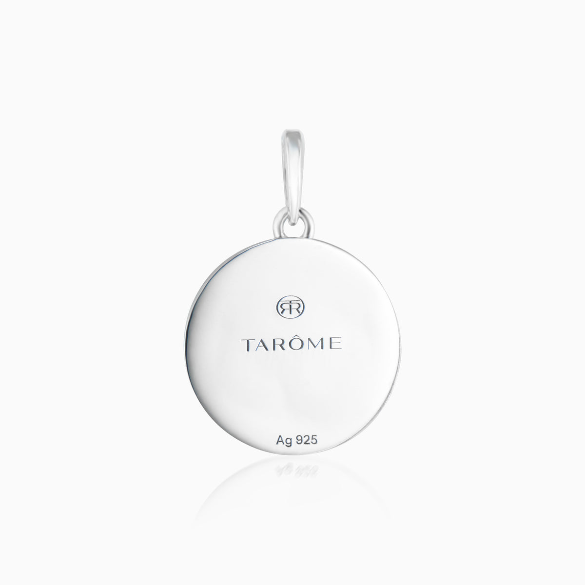 men's verity om pendant sterling silver back