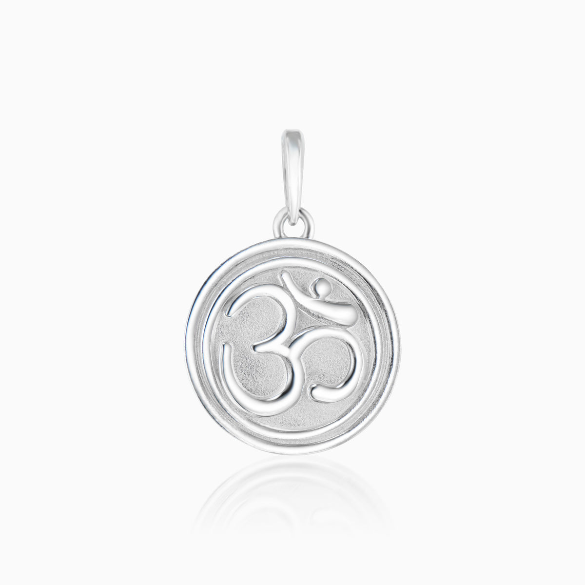 men's verity om pendant sterling silver front