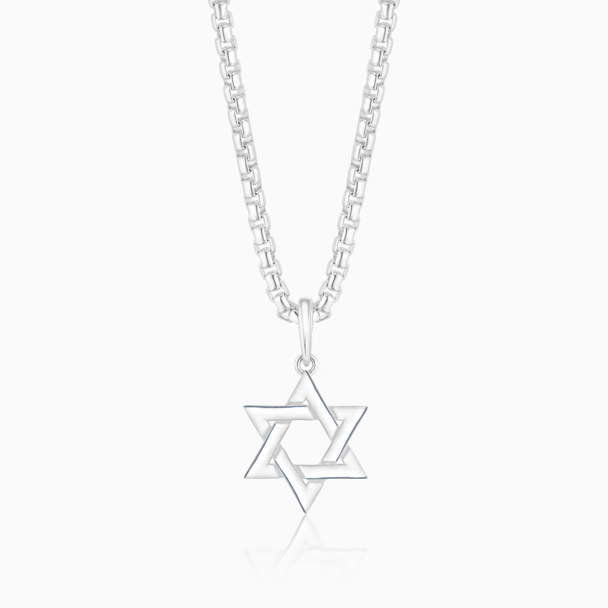 men's verity star of david sterling silver on chain