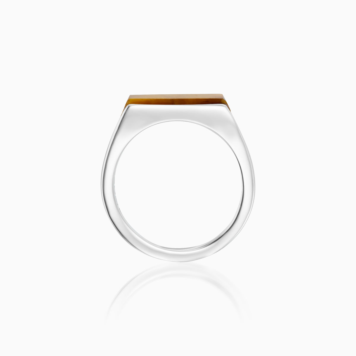 men's virtus signet ring tigers eye sterling silver top