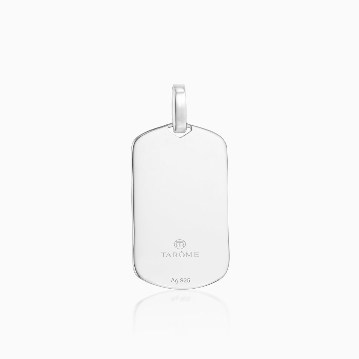 men's voyager tag sterling silver back