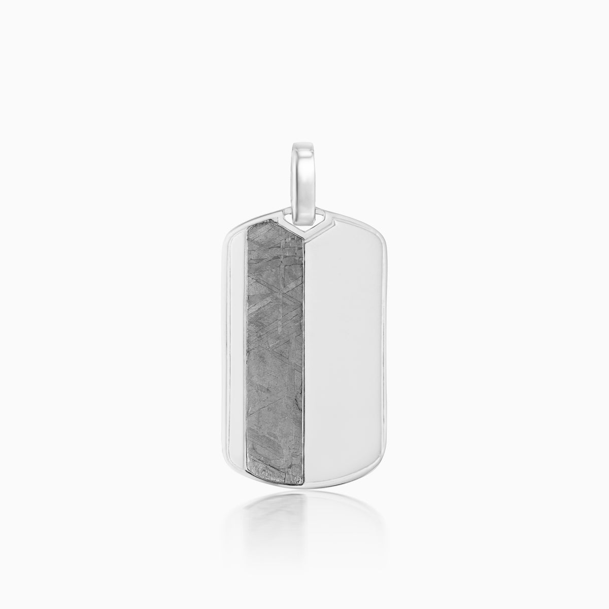 men's voyager tag sterling silver front